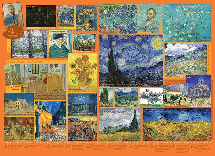 Puzzle Collage de Cuadros de Arte y Pinturas 1000 Piezas Cobble Hill 80325 GOGH