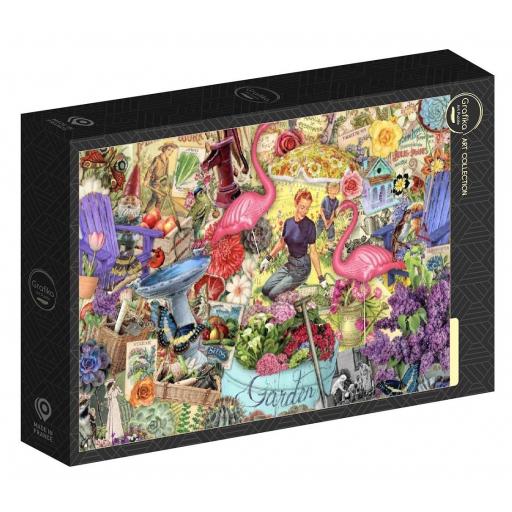 Puzzle Retro Vintage 1000 Piezas GRAFIKA 33686 COLLAGE DE JARDINERIA [1]