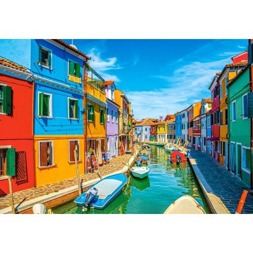 Puzzle 1000 Piezas Castorland 105250 LOS COLORES DE BURANO , VENECIA , ITALIA