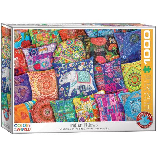 Puzzle Colorido 1000 Piezas EuroGraphics 6000-5470 COJINES DE LA INDIA , Coleccion Colores del Mundo  [1]