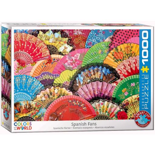 Puzzle Colorido 1000 Piezas EuroGraphics 6000-5636 ABANICOS ESPAÑOLES , Coleccion Colores del Mundo  [1]