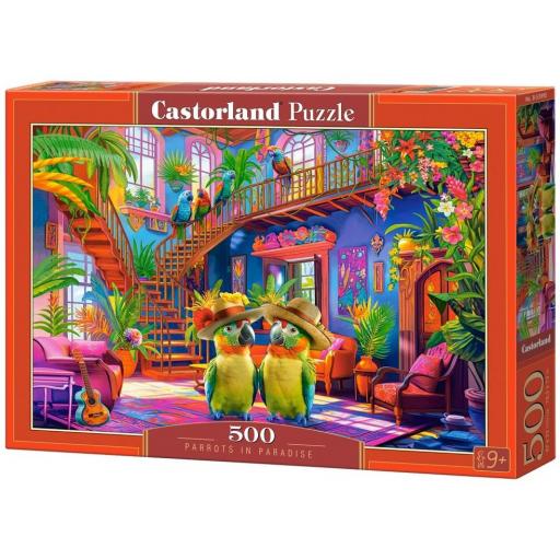 Puzzle Aves y Pajaros 500 Piezas Castorland 53995 LOROS EN EL PARAISO [1]