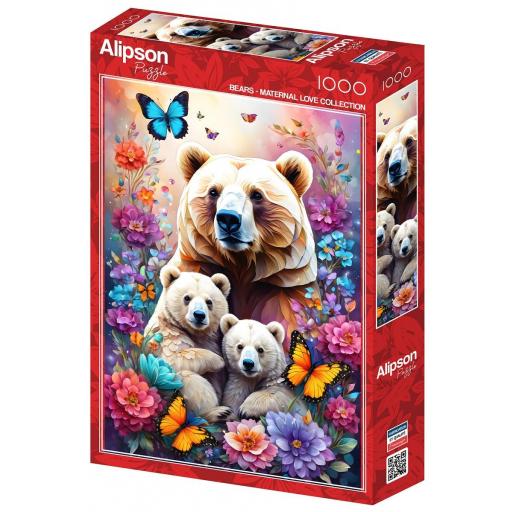 Puzzle 1000 Piezas Alipson 50115 OSOS , Colección Amor Maternal [1]