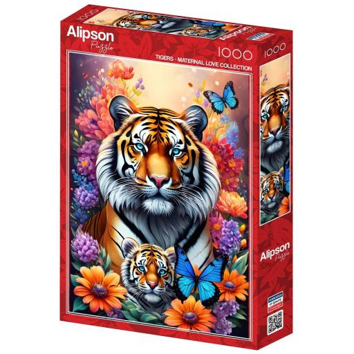 Puzzle 1000 Piezas Alipson 50117 TIGRES , Colección Amor Maternal [1]