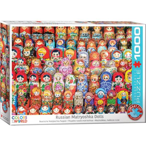 Puzzle Colorido 1000 Piezas EuroGraphics 6000-5420 MUÑECAS RUSAS MATRIOSHKAS , Coleccion Colores del Mundo  [1]