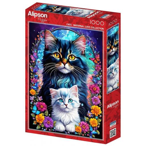 Puzzle 1000 Piezas Alipson 50116 GATOS , Colección Amor Maternal [1]