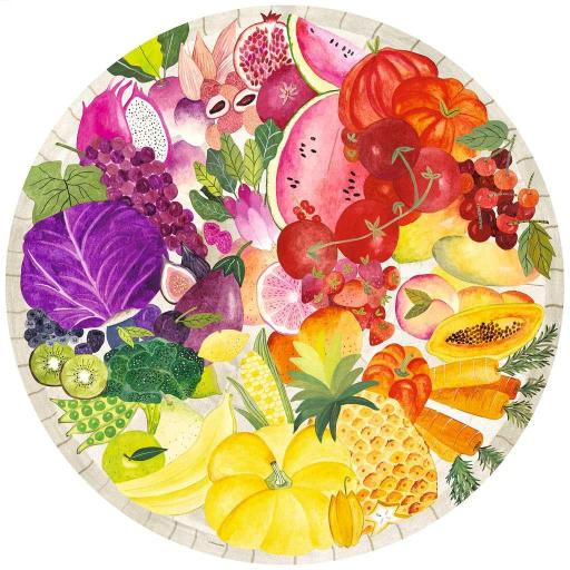 Puzzle Redondo 500 Piezas Ravensburger 17169 CIRCLE OF COLORS - FRUTAS Y VERDURAS [1]