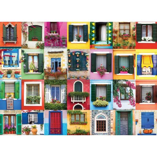 Puzzle Colorido 1000 Piezas Eurographics 6000-5350 Colores del Mundo - VENTANAS DEL MEDITERRANEO