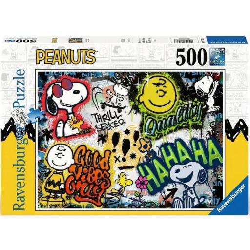 Puzzle de Charlie Brown y Snoopy 500 Piezas Ravensburger 12000389 PEANUTS GRAFFITI [1]