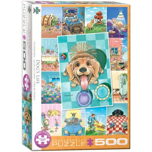 Puzzle Senior de Perros y Perritos 500 Piezas Grandes XXL Eurographics 6500-5365 VIDA DE PERROS  [1]