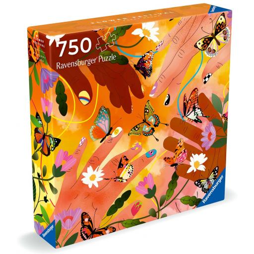 Puzzle Cuadrado 750 Piezas Ravensburger 12001200 FESTIVAL DE FLORES , Colección Art & Soul [1]