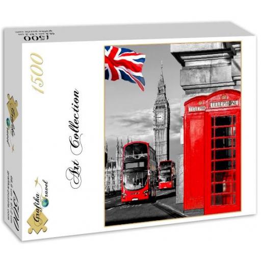 Puzzle de Londres en Blanco y Negro 1500 Piezas GRAFIKA S-01155 LONDRES Y EL BIG BEN [1]