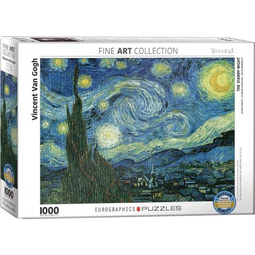 Puzzle Pinturas de Van Gogh 1000 Piezas Eurographics 6000-1204 NOCHE ESTRELLADA, de Vincent Van Gogh [1]