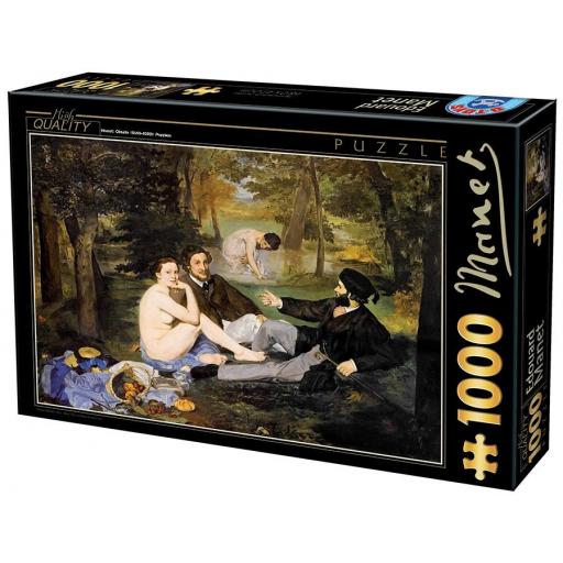 Puzzle de Arte 1000 Piezas D-TOYS 73068-04 EL ALMUERZO SOBRE LA HIERBA , de Edouard Manet [1]