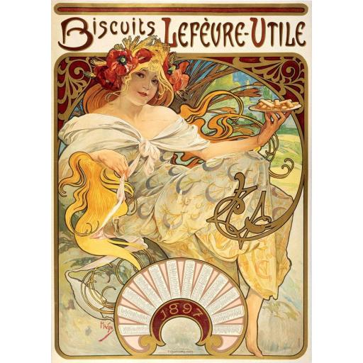 Puzzle Retro y Nostalgia 1000 Piezas D-TOYS 70098 POSTERS Y CARTELES VINTAGE - BISCUITS LEFEVRE-UTILE