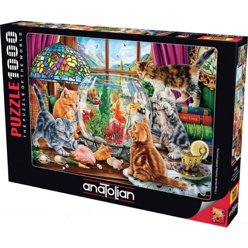 Puzzle de Gatos 1000 Piezas ANATOLIAN 1142 GATITOS Y ACUARIO [1]