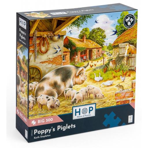Puzzle Senior 500 Piezas Grandes XXL House Of Puzzles HP0363 LOS CERDITOS DE POPPY [1]