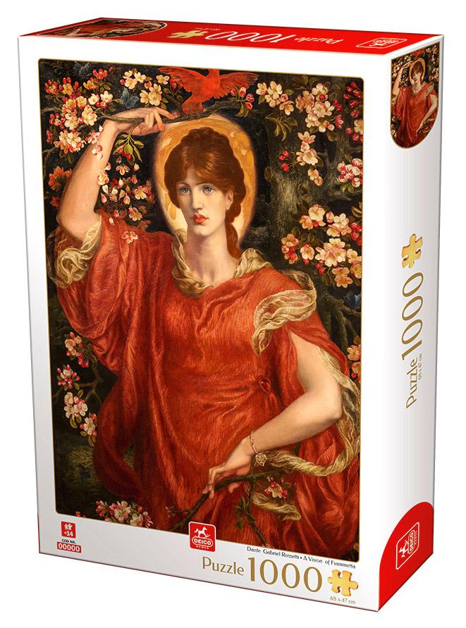 Puzzle de Arte 1000 Piezas DEICO 76700 UNA VISION DE FIAMMETTA , de Dante  Gabriel Rossetti