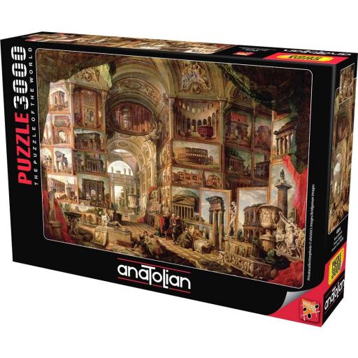 Puzzle de Arte 3000 Piezas ANATOLIAN 4924 GALERIA DE CUADROS CON VISTAS DE LA ROMA ANTIGUA , de Panini [1]