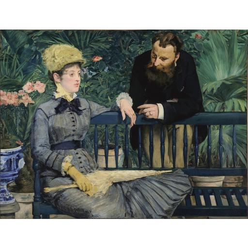 Puzzle de Arte 1000 Piezas D-TOYS 75239 EN EL JARDIN DE INVIERNO EN EL INVERNADERO , de Edouard Manet [0]