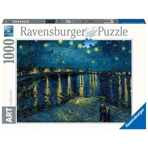 Puzzle de Arte de Museo 1000 Piezas Ravensburger 15614 NOCHE ESTRELLADA SOBRE EL RODANO , de Vincent Van Gogh [1]