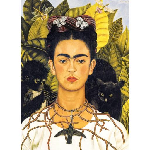 Puzzle de Arte 1000 Piezas EuroGraphics 6000-0802 AUTORRETRATO CON COLLAR DE ESPINAS Y COLIBRI , de Frida Kahlo