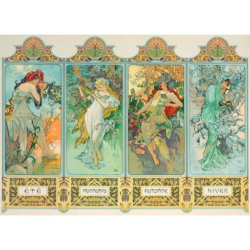 Puzzle de Arte 1000 Piezas EuroGraphics 6000-0824 LAS CUATRO ESTACIONES , de Alfons Mucha [0]