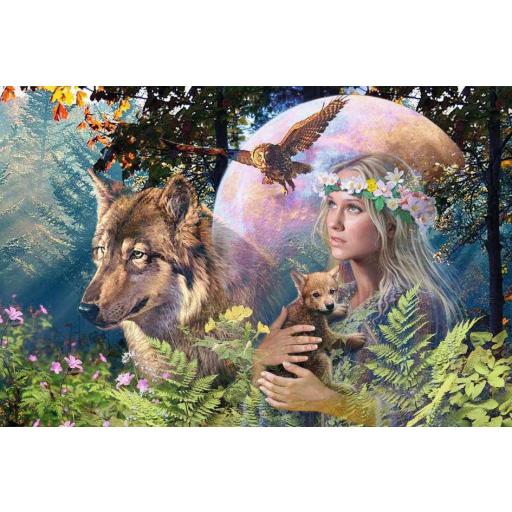 Puzzle Fantasia con Hadas y Lobos 3000 Piezas Ravensburger 17033 LOBOS A LA LUZ DE LA LUNA