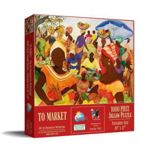 Puzzle Etnico de Arte Africano 1000 Piezas SunsOut 71432 AL MERCADO [1]