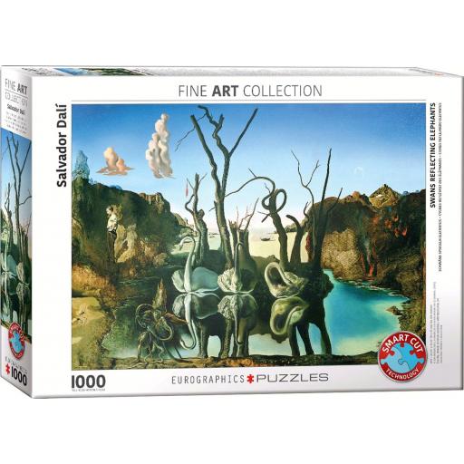 Puzzle de Arte 1000 Piezas EuroGraphics 6000-0846 CISNES QUE SE REFLEJAN COMO ELEFANTES , de Salvador Dalí [1]