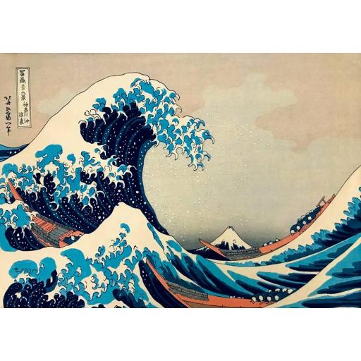 Puzzle de Arte LA GRAN OLA DE KANAGAWA de KATSUSHIKA HOKUSAI de 1000 Piezas Bluebird 60045 [0]