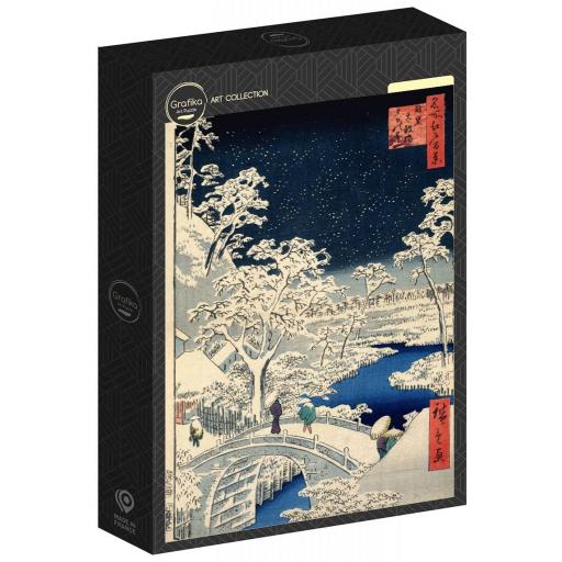Puzzle de Arte 1000 Piezas Grafika 32757 PUENTE DEL TAMBOR Y LA COLINA DEL ATARDECER EN MEGURO , de Utagawa Hiroshige [1]