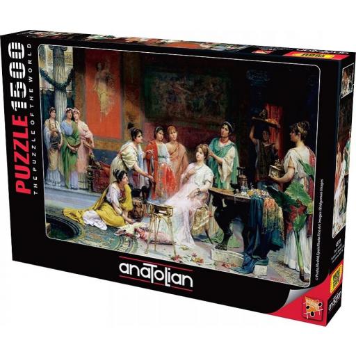 Puzzle de Arte 1500 Piezas ANATOLIAN 4570 TOCADOR DE UNA DAMA ROMANA , de Juan Gimenez Martin [1]