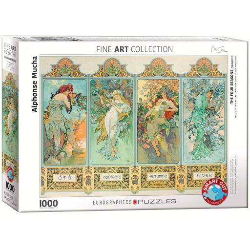 Puzzle de Arte 1000 Piezas EuroGraphics 6000-0824 LAS CUATRO ESTACIONES , de Alfons Mucha [1]