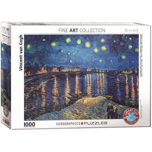 Puzzle de Arte 1000 Piezas EuroGraphics 6000-5708 NOCHE ESTRELLADA SOBRE EL RODANO , de Vincent Van Gogh [1]