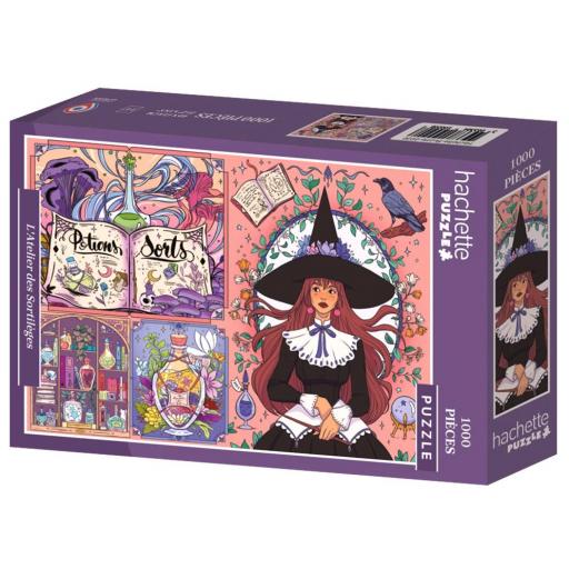 Puzzle de Brujas y Hechiceros 1000 Piezas Hachette 0020 EL TALLER DE HECHIZOS Y SORTILEGIOS [1]