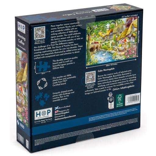 Puzzle de Cabañas y Cottages 1000 Piezas House Of Puzzles HP0532 EL CAFE DE LA MAÑANA [2]