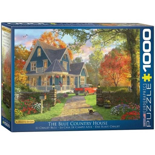 Puzzle de Casas y Cabañas 1000 Piezas EuroGraphics 6000-0978 LA CASA DE CAMPO AZUL , de Dominic Davison [1]