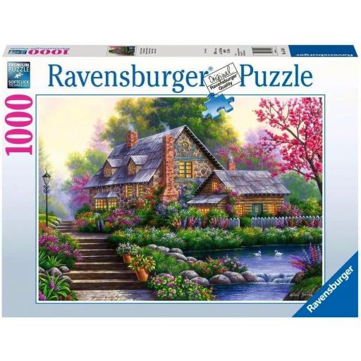 Puzzle de Casas de Campo y Cabañas 1000 Piezas Ravensburger 15184 CABAÑA ROMANTICA [1]