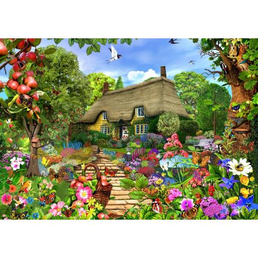 Puzzle de Flores y Jardines 1500 Piezas Bluebird 70141 JARDIN DE LA CABAÑA INGLESA