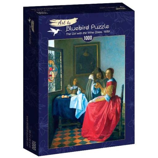 Puzzle 1000 Piezas Bluebird 60067 LA CHICA CON LA COPA DE VINO de JOHANNES VERMEER [1]