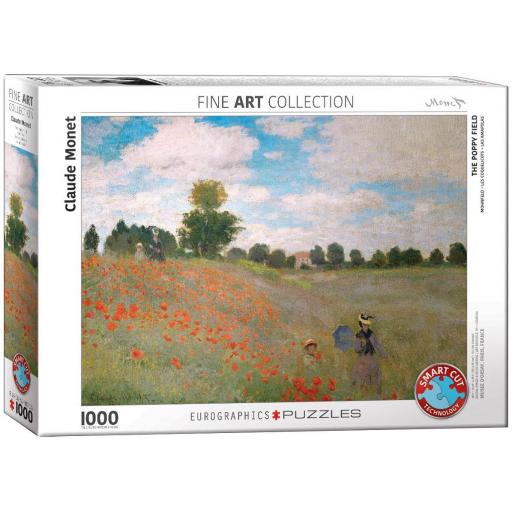 Puzzle de Arte 1000 Piezas EuroGraphics 6000-0826 CAMPO DE AMAPOLAS , de Claude Monet [1]