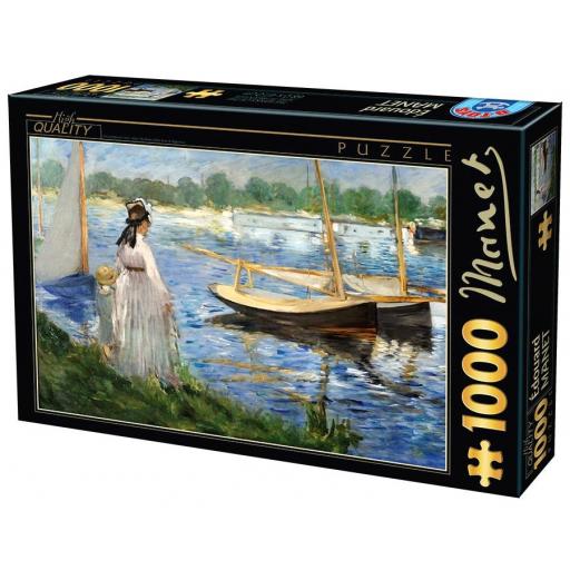 Puzzle de Arte 1000 Piezas D-TOYS 74522 LAS ORILLAS DEL SENA EN ARGENTEUIL , de Edouard Manet [1]