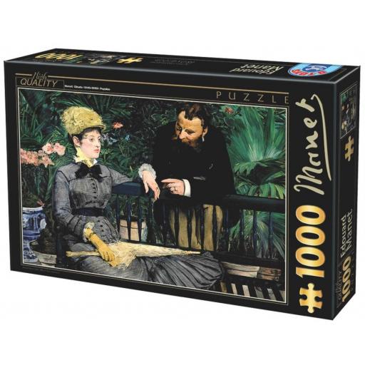 Puzzle de Arte 1000 Piezas D-TOYS 75239 EN EL JARDIN DE INVIERNO EN EL INVERNADERO , de Edouard Manet [1]