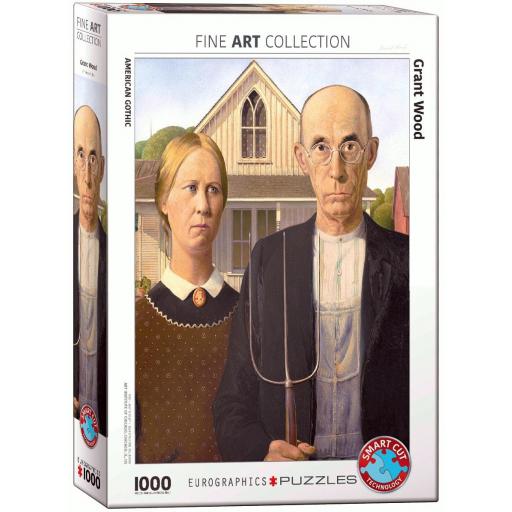 Puzzle de Arte 1000 Piezas EuroGraphics 6000-5479 GOTICO ESTADOUNIDENSE , de Grant Wood [1]