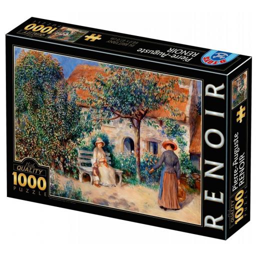 Puzzle de Arte 1000 Piezas D-TOYS 77691 ESCENA DE JARDIN EN BRETAÑA , de Pierre-Auguste Renoir [1]