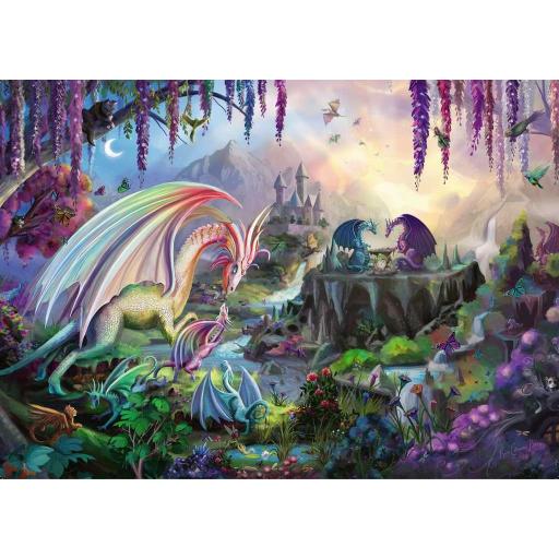 Puzzle de Dragones y Fantasía 2000 Piezas Ravensburger 16707 Valle del Dragón