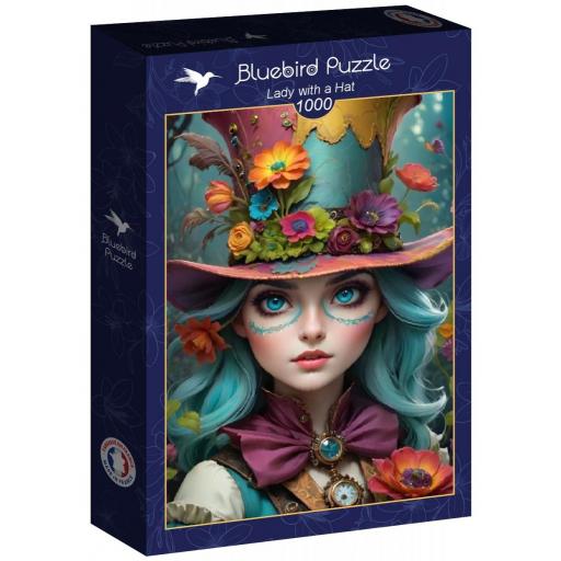 Puzzle de Fantasía y Hadas 1000 Piezas Bluebird 90933 DAMA CON SOMBRERO [1]