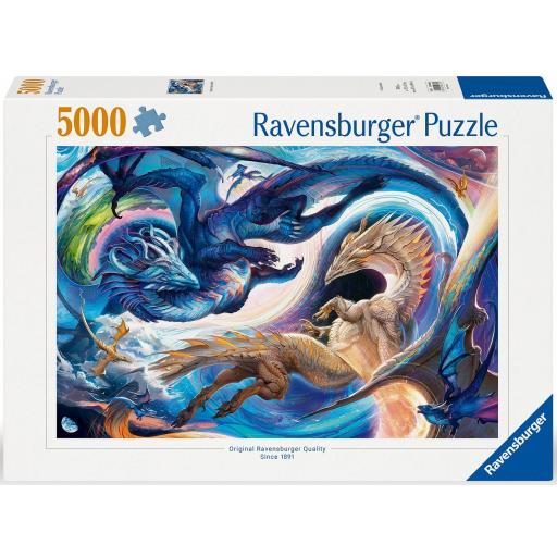 Puzzle de Dragones 5000 Piezas Ravensburger 12000813 DRAGON DE DIA Y DE NOCHE  [1]