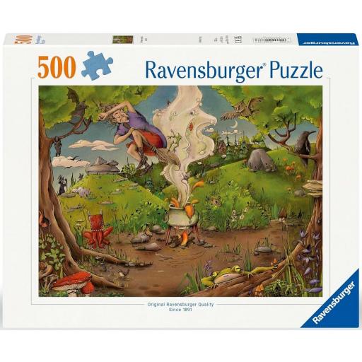 Puzzle de Brujas 500 Piezas Ravensburger 12000777 EN CASA DE LA BRUJA DEL BOSQUE [1]